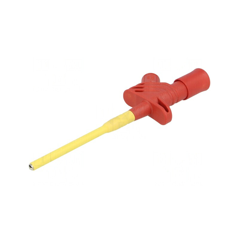 Clips de măsurare cu cârlig roșu 6A 1kVDC 4mm | Electronic-mag.ro | Componente Electronice