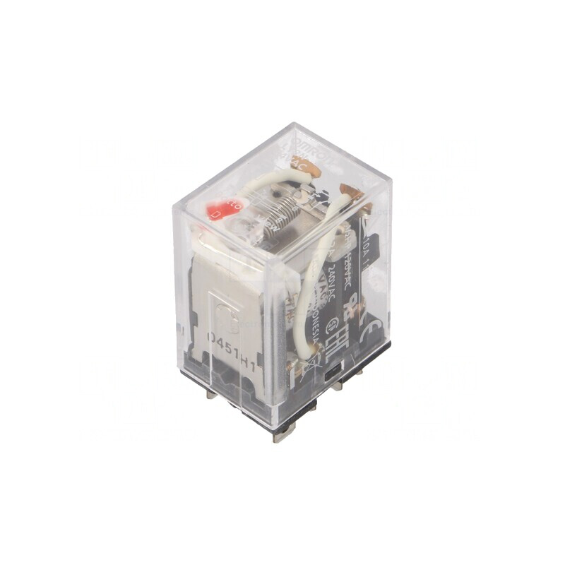 Releu Electromagnetic DPDT 24VAC 10A | Electronic-mag.ro | Componente Electronice