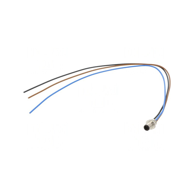 Conector M5 tată 3 pini aurit IP67 | Electronic-mag.ro | Componente Electronice
