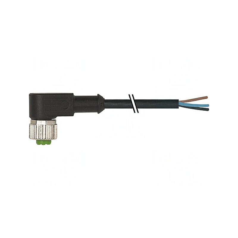 Cablu Conectare M12 4 Pinuri Unghi 3m 250V 4A PVC | Electronic-mag.ro | Componente Electronice