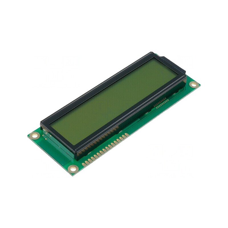 Afișaj LCD Alfanumeric 16x2 Galben-Verde LED | Electronic-mag.ro | Componente Electronice