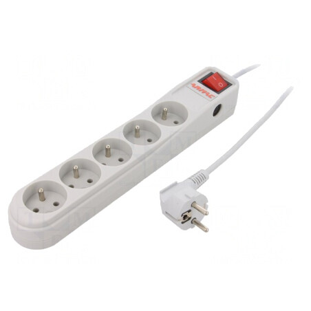 Prelungitor 5 Prize cu Protecție la Supratensiune 10A | Electronic-mag.ro | Componente Electronice