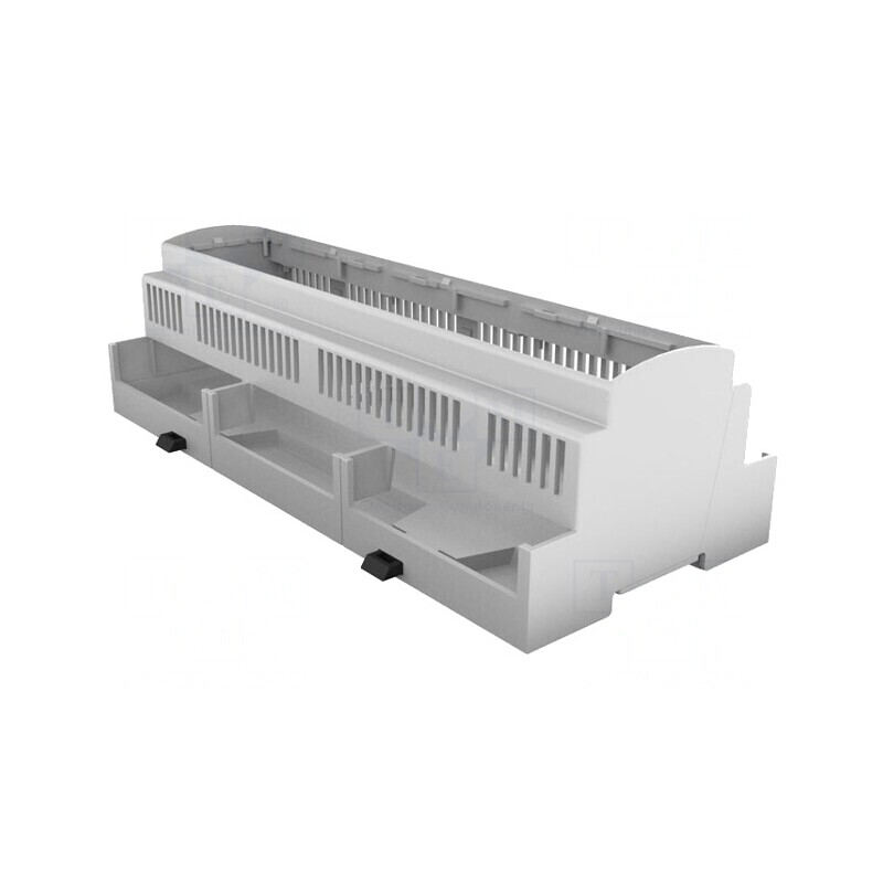 Carcasă pentru șină DIN gri 91x213x62mm 12 module | Electronic-mag.ro | Componente Electronice