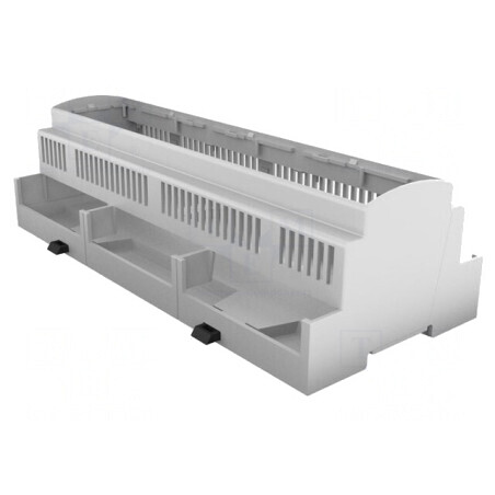 Carcasă pentru șină DIN gri 91x213x62mm 12 module | Electronic-mag.ro | Componente Electronice