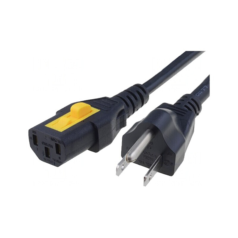 Cablu Alimentare Negru 2m IEC C13 NEMA 5-15 | Electronic-mag.ro | Componente Electronice
