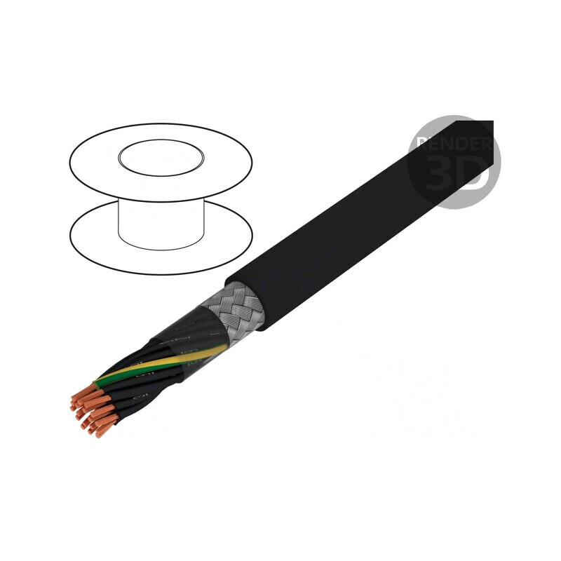Cablu ecranat PVC 18G1mm2 cu tresă de cupru cositorit | Electronic-mag.ro | Componente Electronice