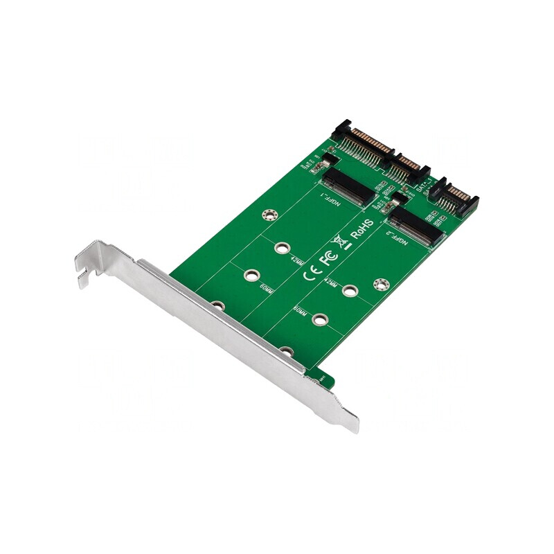 Adaptor SATA pentru M.2, 2 Secțiuni, Argintiu | Electronic-mag.ro | Componente Electronice