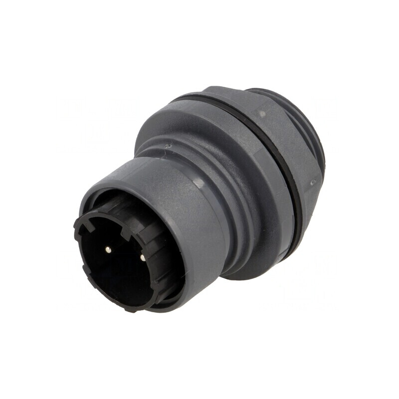 Conector circular soclu tată 2 PIN nichelat Buccaneer 6000 | Electronic-mag.ro | Componente Electronice