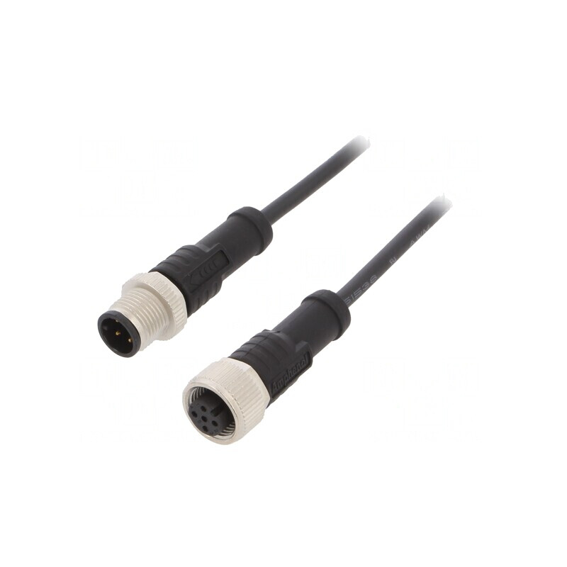 Cablu senzori automatizări M12-M12 0,5m | Electronic-mag.ro | Componente Electronice