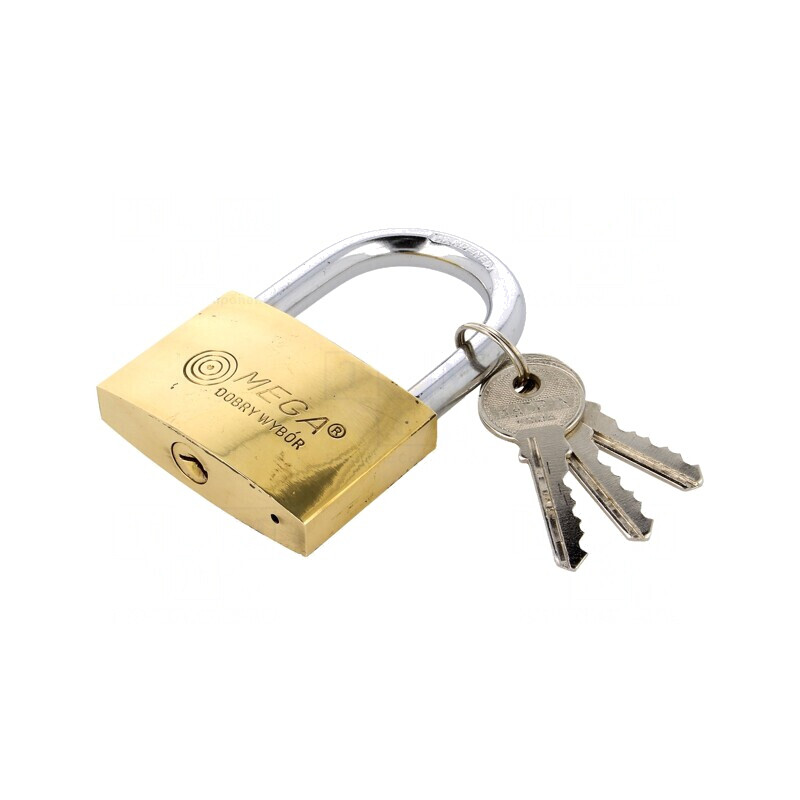 Lacăt alamă 63mm cu 3 chei | Electronic-mag.ro | Componente Electronice