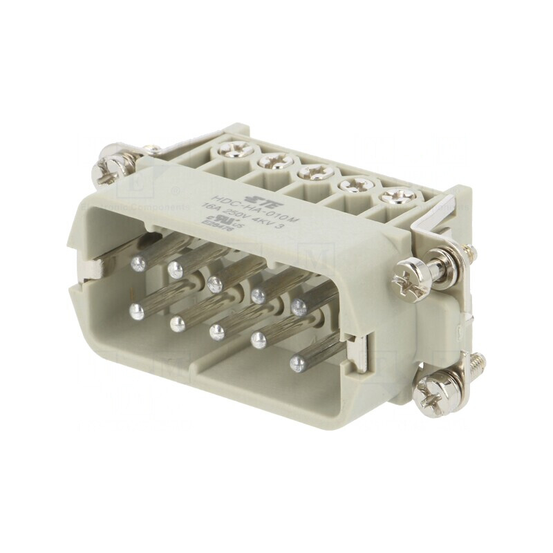 Conector HDC Inserturi Contact Tată 10P 16A | Electronic-mag.ro | Componente Electronice