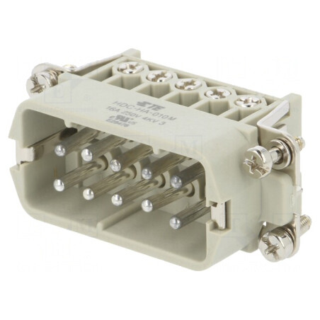 Conector HDC Inserturi Contact Tată 10P 16A | Electronic-mag.ro | Componente Electronice