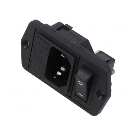Conector Alimentare AC Soclu Tată 10A 250V | Electronic-mag.ro | Componente Electronice
