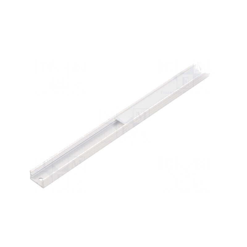 Profil Aluminiu LED Slim Alb Lăptos 1m | Electronic-mag.ro | Componente Electronice