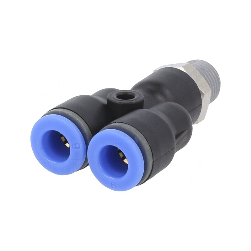 Racord Push-in Y cu Filet R 1/8 - 0,95-15bar | Electronic-mag.ro | Componente Electronice