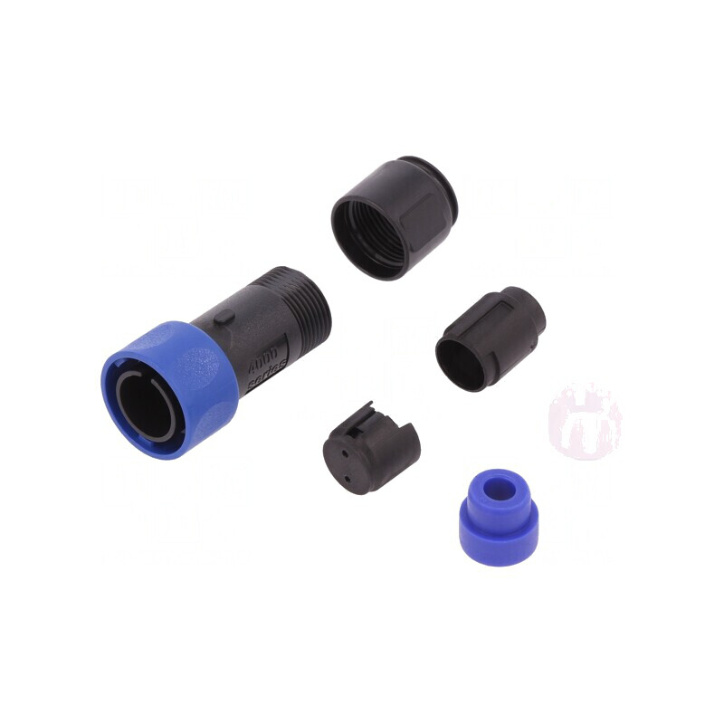 Conector circular mufă tată 2 pini fără contacte pe cablu | Electronic-mag.ro | Componente Electronice