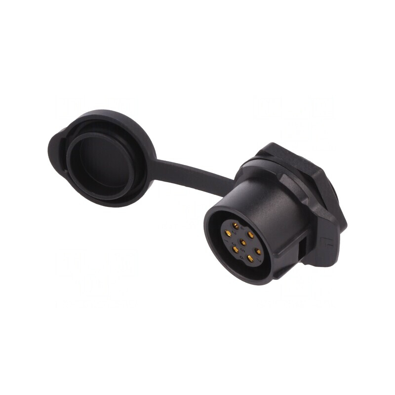 Conector Circular Soclu 20mm Mamă 7 PIN Aurit | Electronic-mag.ro | Componente Electronice