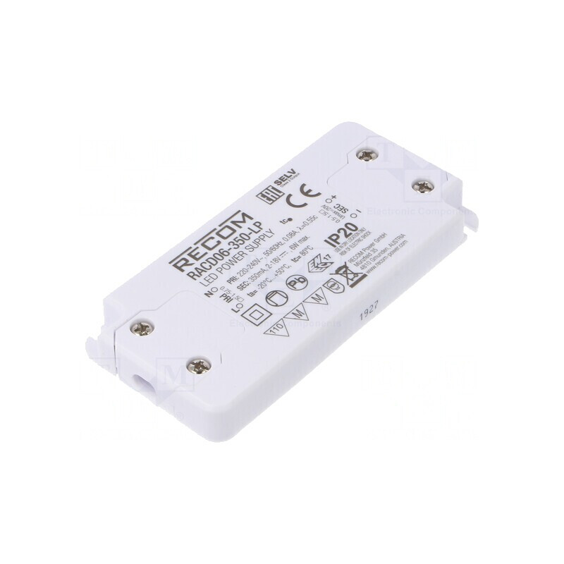 Alimentator LED 6W 2-18VDC 350mA IP20 | Electronic-mag.ro | Componente Electronice