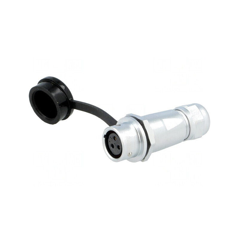 Mufă SF12 mamă 3 PIN IP67 13A 250V | Electronic-mag.ro | Componente Electronice