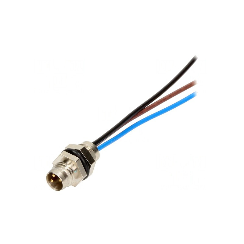 Conector M8 Tată 3 Pin cu Cabluri IP67 | Electronic-mag.ro | Componente Electronice