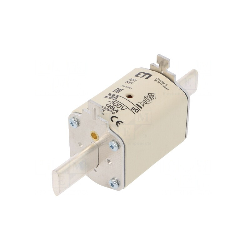 Siguranță Ceramică Industrială 25A 500VAC NH1 | Electronic-mag.ro | Componente Electronice