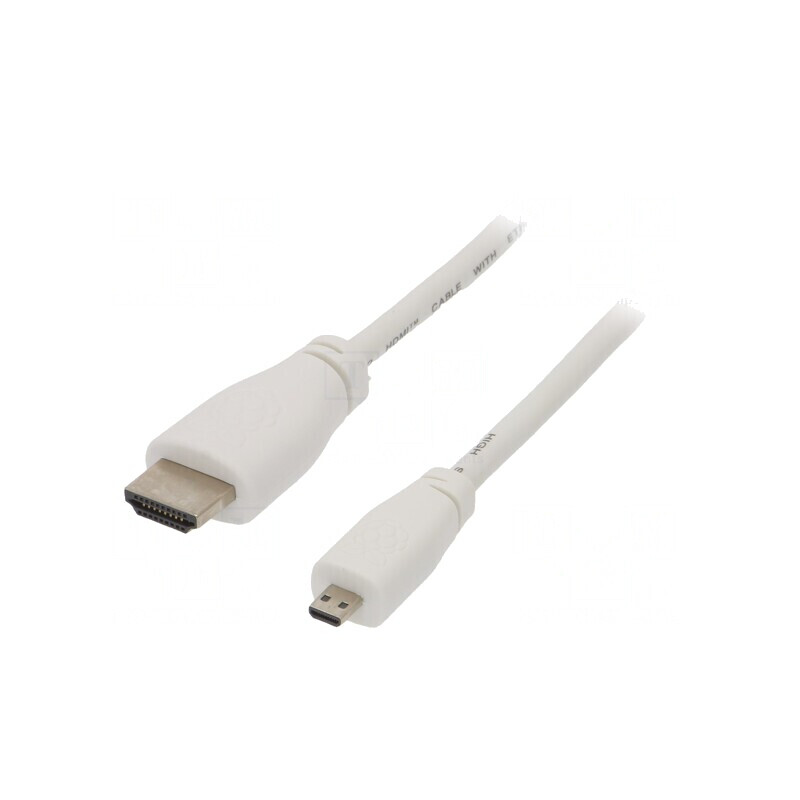 Cablu HDMI 2.0 la Micro HDMI 1m Alb | Electronic-mag.ro | Componente Electronice