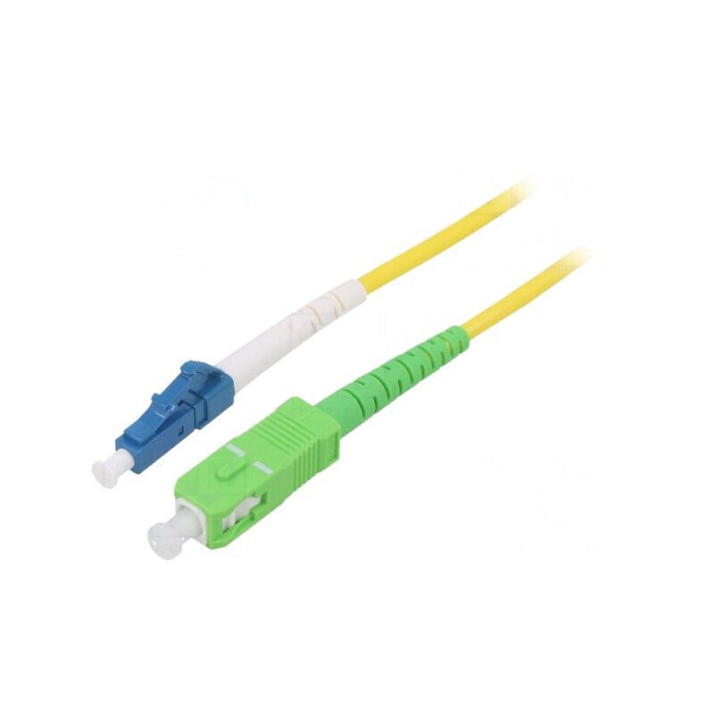 Patch Cord Fibră Galben OS2 LC/UPC-SC/APC 30m LSZH | Electronic-mag.ro | Componente Electronice
