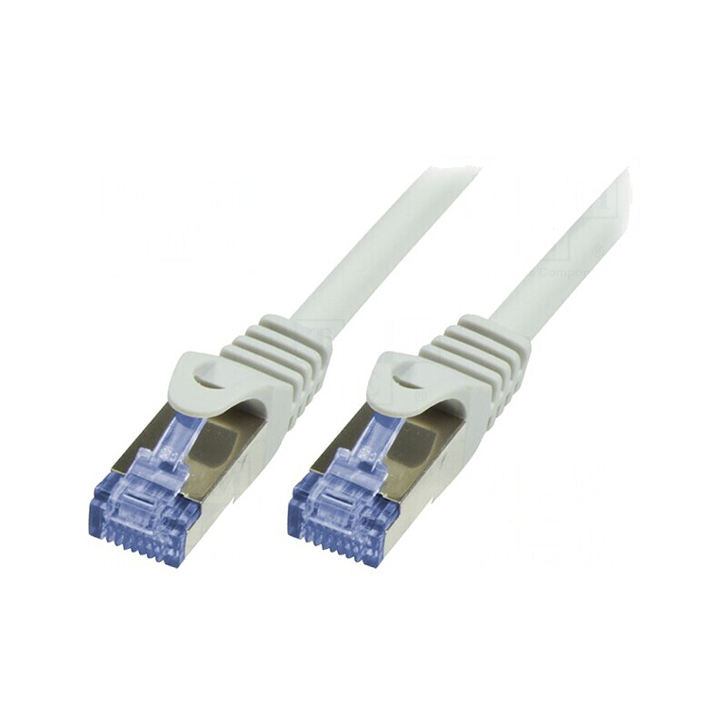 Patch cord S/FTP Cat6a Cu LSZH 10m Gri | Electronic-mag.ro | Componente Electronice