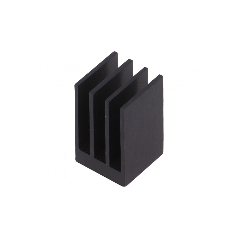 Radiator extrudat cu aripioare negru 15x15mm | Electronic-mag.ro | Componente Electronice