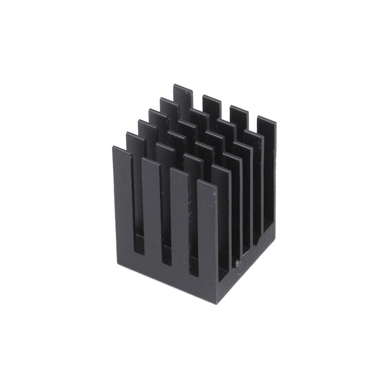 Radiator extrudat cu aripioare BGA negru 19x19mm | Electronic-mag.ro | Componente Electronice