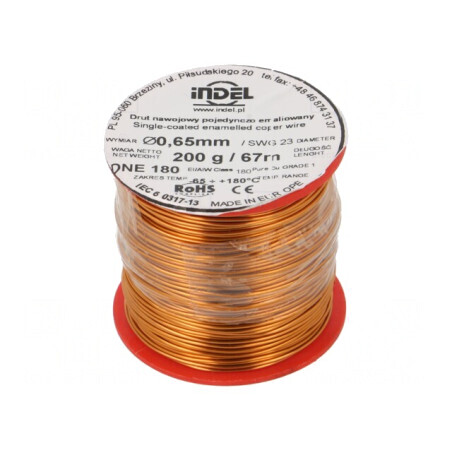 Sârmă Emailată 0.65mm 0.2kg Cu | Electronic-mag.ro | Componente Electronice