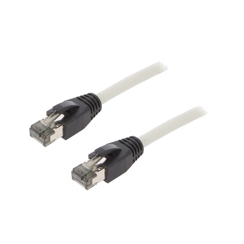 Patch cord S/FTP Cat 8.1 gri 5m 26AWG LSZH | Electronic-mag.ro | Componente Electronice