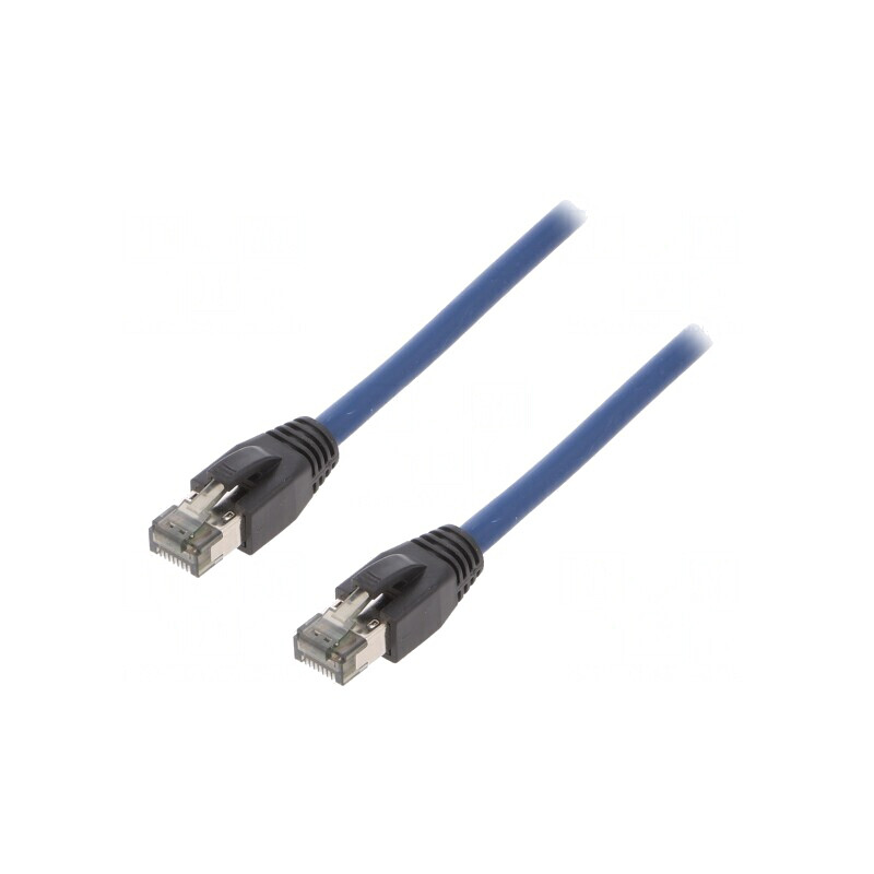 Patch cord S/FTP Cat 8.1 albastru 5m LSZH 26AWG | Electronic-mag.ro | Componente Electronice