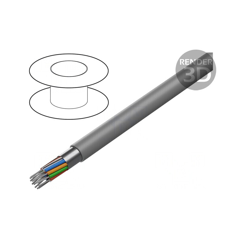 Cablu RS232 20x24AWG Ecranat PVC Crom | Electronic-mag.ro | Componente Electronice