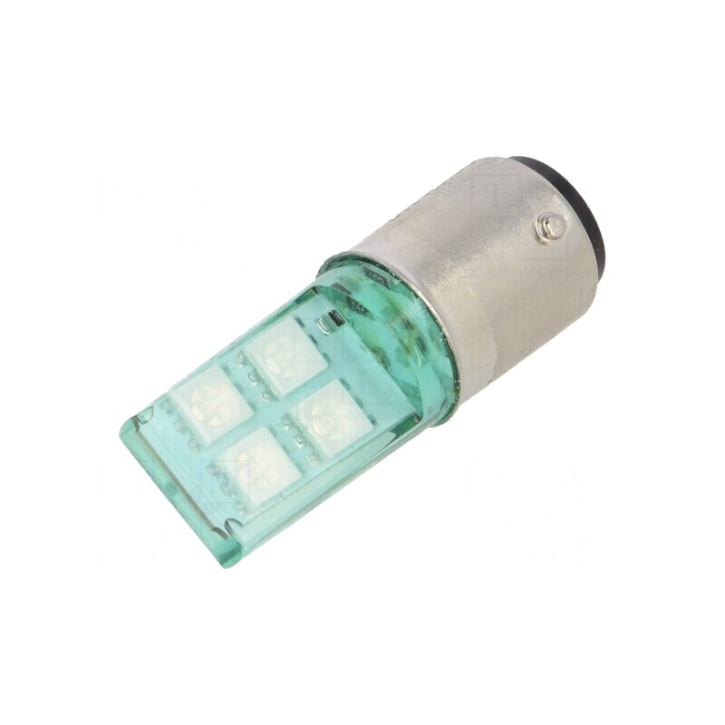 Lampă LED verde 24V BA15D | Electronic-mag.ro | Componente Electronice