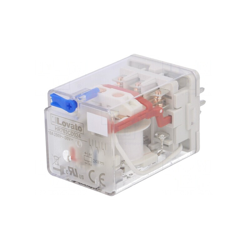 Releu Electromagnetic 3PDT 24VDC 10A | Electronic-mag.ro | Componente Electronice