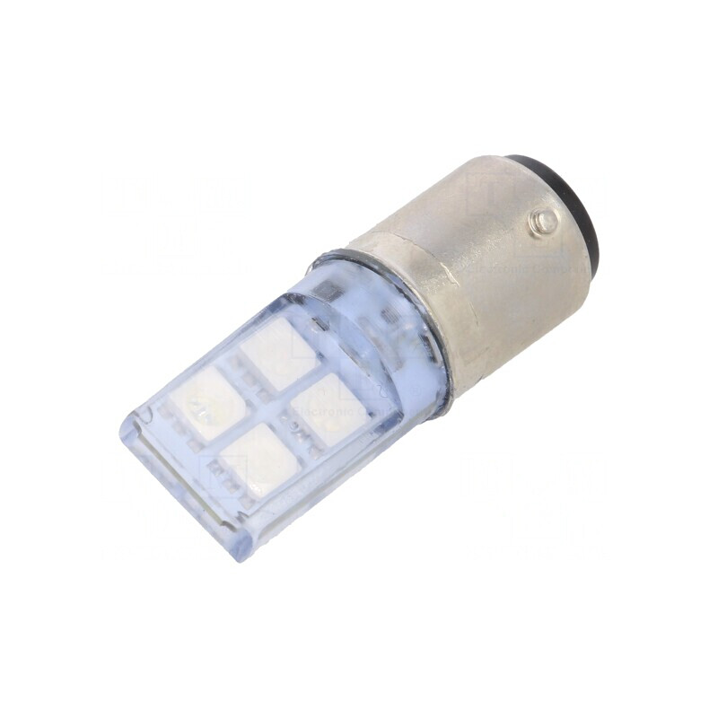 Lampă LED albastră 24V BA15D | Electronic-mag.ro | Componente Electronice