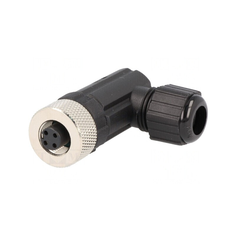 Mufă M12 4 pini mamă IP67 pe cablu | Electronic-mag.ro | Componente Electronice