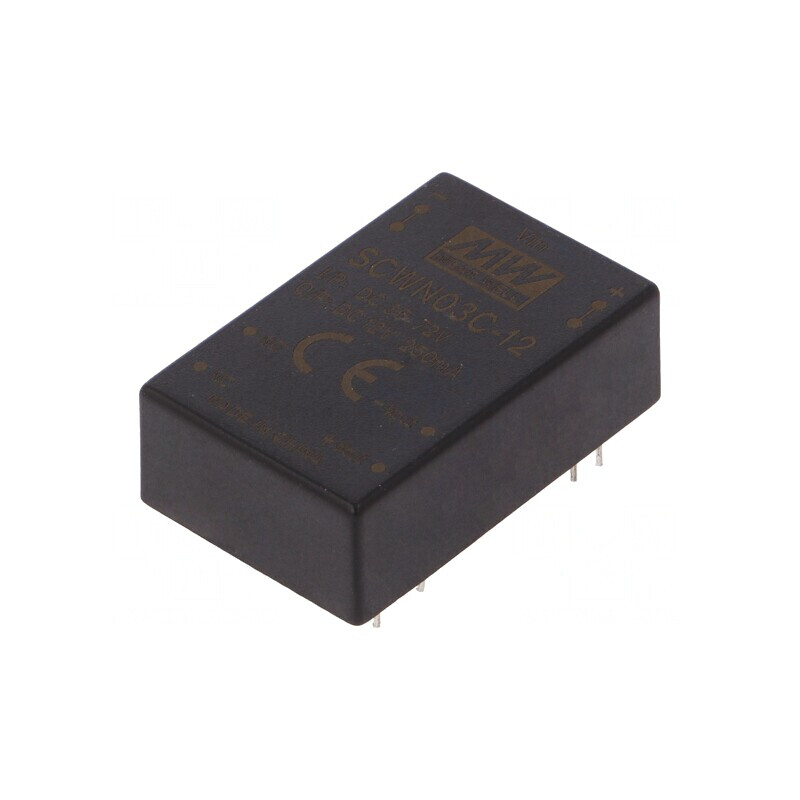 Convertor DC/DC 3W 36-72V la 12V 250mA DIP24 | Electronic-mag.ro | Componente Electronice