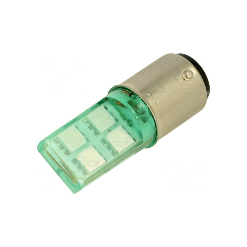 Lampă LED verde 230V BA15D | Electronic-mag.ro | Componente Electronice