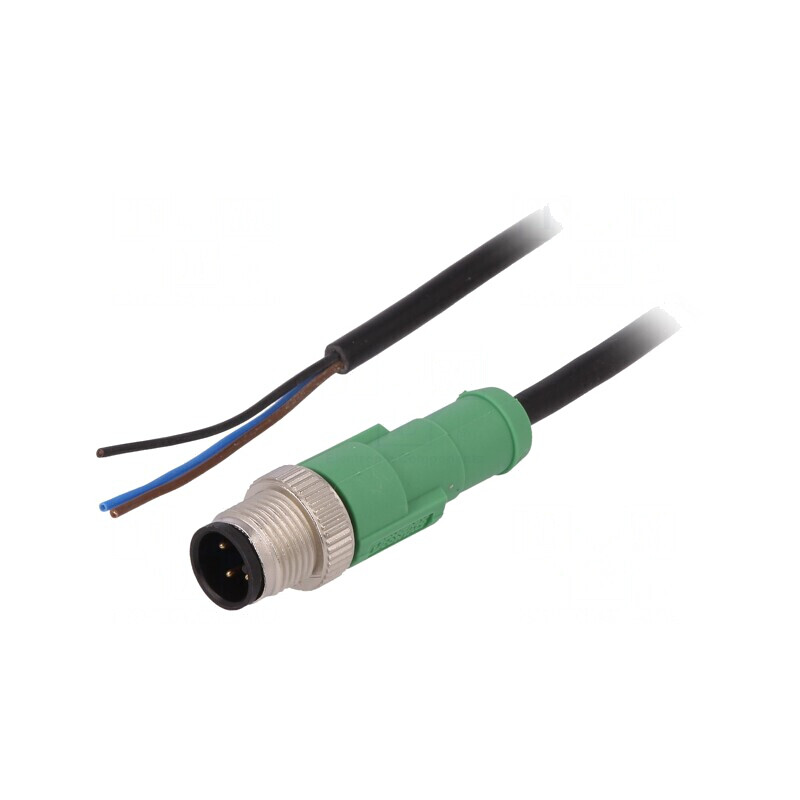 Cablu de Conectare M12 3m 250VAC 4A PVC | Electronic-mag.ro | Componente Electronice