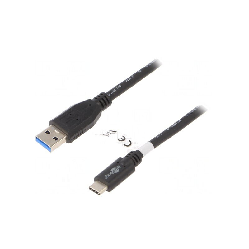 Cablu USB 3.0 A la C 3m Negru | Electronic-mag.ro | Componente Electronice
