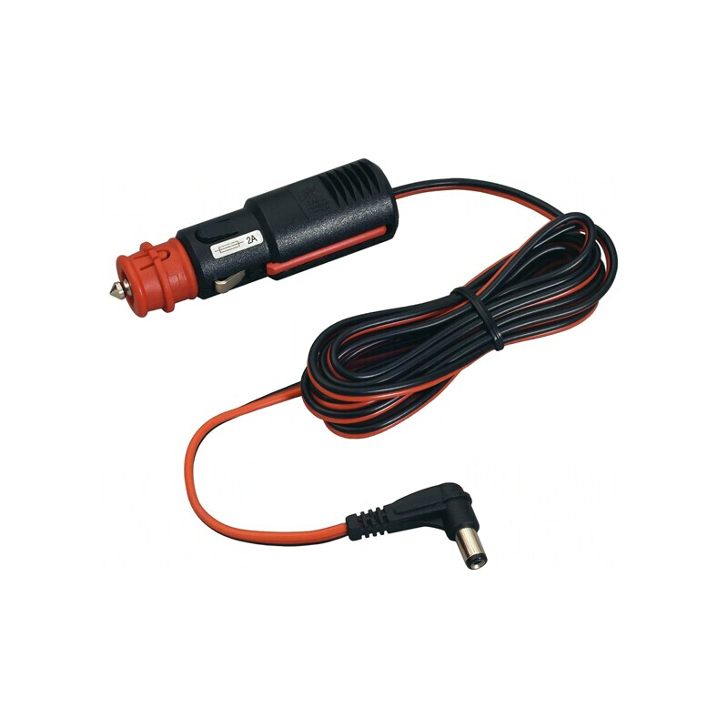 Alimentator Auto și Priză DC 5,5/2,1 Mufă 2A Neagră 2m | Electronic-mag.ro | Componente Electronice