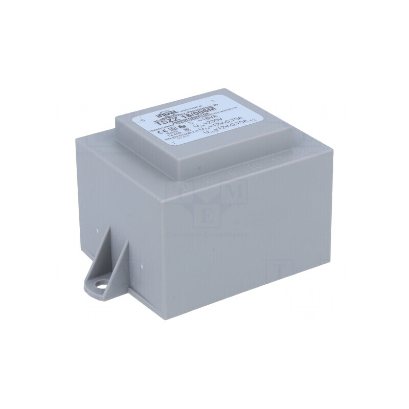 Transformator încapsulat 18VA 230V AC la 12V 750mA PCB | Electronic-mag.ro | Componente Electronice
