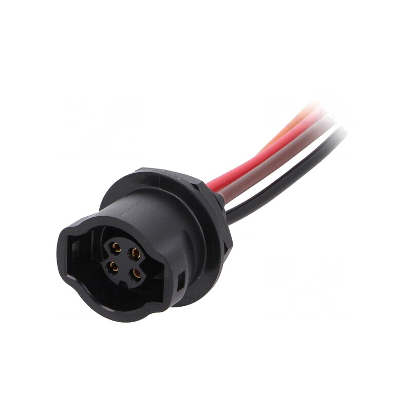 Conector Circular Soclu CB Mamă 4 PIN Push-Pull Aurit 10A | Electronic-mag.ro | Componente Electronice