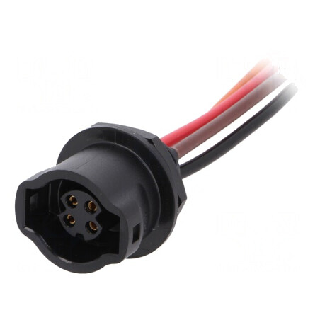 Conector Circular Soclu CB Mamă 4 PIN Push-Pull Aurit 10A | Electronic-mag.ro | Componente Electronice