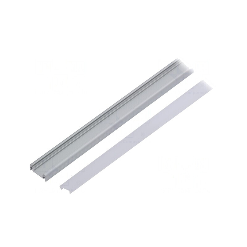 Profil Aluminiu LED 1m Lăptos Natural SURFACE10 | Electronic-mag.ro | Componente Electronice