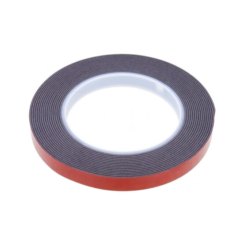 Bandă dublă adezivă acrilică neagră 12mm x 5m | Electronic-mag.ro | Componente Electronice