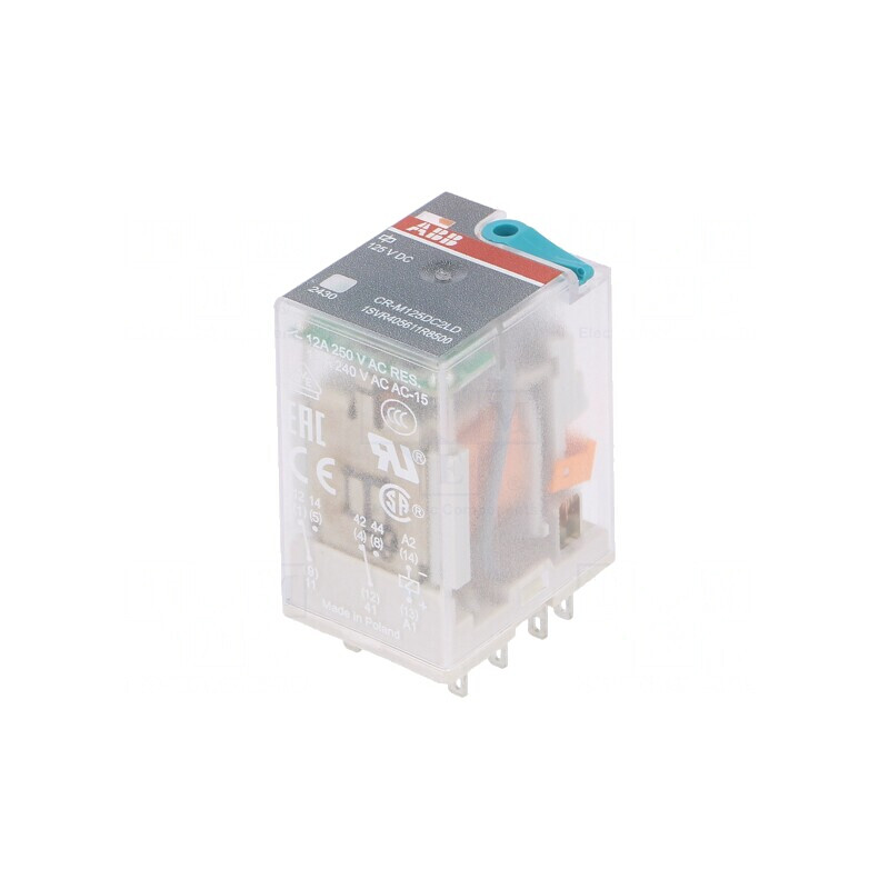 Releu Electromagnetic DPDT 125VDC 12A | Electronic-mag.ro | Componente Electronice