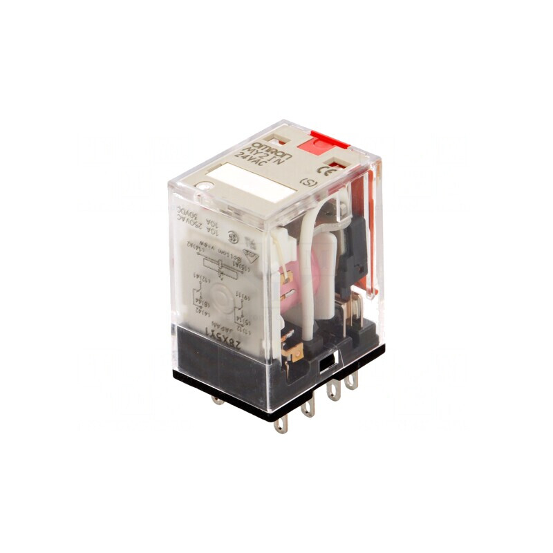 Releu Electromagnetic DPDT 24VAC 10A | Electronic-mag.ro | Componente Electronice
